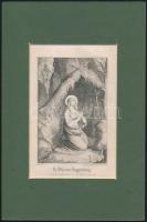 4 db egyházi témájú metszet, paszpartuban, 16x10 cm és 13x8 cm közötti méretben