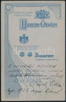 cca 1914 Tiszt kitüntetésekkel, keményhátú fotó Uher Ödön budapesti műterméből, 16,5×10,5 cm