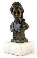 cca 1900 Wittelsbach Erzsébet (1837-1898) osztrák császárné, magyar királyné bronz mellszobor alabás...