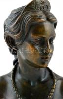 cca 1900 Wittelsbach Erzsébet (1837-1898) osztrák császárné, magyar királyné bronz mellszobor alabás...