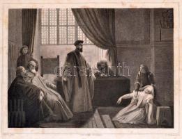 4 db különféle metszet, közte keleti keleti témájú, paszpartukban, változó állapotban, közte kissé f...