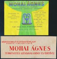 10 db gyógyvíz és ásványvíz címke (Szent Lukácsfürdő, Salvus Bükkszéki Gyógyvíz, stb.)