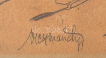 Viczmándy jelzéssel. Karikatúrák. Papír, ceruza. 29x21 cm