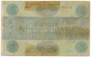 1919. 5K "OSZTRÁK-MAGYAR BANK..." előlapján gúnyrajz T: III- fo