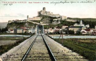 Látkép vasúti híddal