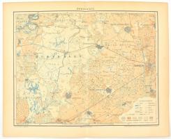 1893 Hortobágy térképe, kiadja: Posner Károlya Lajos és Fia, 24×29 cm