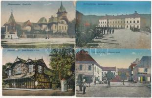 9 db RÉGI erdélyi városképes lap vegyes minőségben / 9 pre-1945 Transylvanian postcards in mixed quality