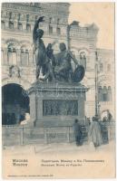 Moscow, Moskau, Moscou; Monument de Minine et Pojarsky / monument of Kuzma Minin and Pozharsky. Knackstedt & Näther Lichtdruckerei 65. (fl)