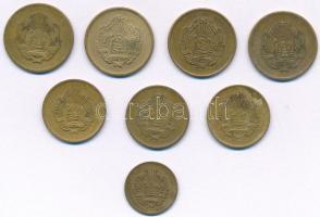 Románia 1952-1957. 1b - 5b (8db, 7xklf) T:1-,2, horpadás
Romania 1952-1957. 1 Ban - 5 Bani (8pcs, 7...