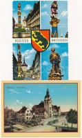 22 db MODERN külföldi városképes lap, érdekes anyag / 22 modern European town-view postcards