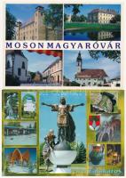 35 db MODERN magyar városképes lap, érdekes anyag / 35 modern Hungarian town-view postcards