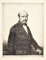 Boldizsár István (1897-1984): Semmelweis Rézkarc, papír, (hátoldalán hagyatéki pecsét) 45x34 cm