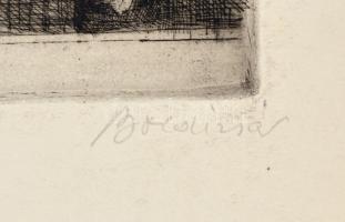 Boldizsár István (1897-1984): Semmelweis Rézkarc, papír, (hátoldalán hagyatéki pecsét) 45x34 cm