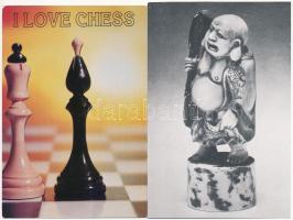 18 db MODERN sakk motívumlap, sakkfigurák / 18 modern chess motive postcards: pieces