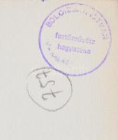 Boldizsár István (1897-1984): Szélmalom Rézkarc, papír, (hátoldalán hagyatéki pecsét) 28x38 cm