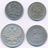 Orosz Birodalom 1861. 10k Ag + 1911. 10k Ag + 1913. 20k Ag + Szocialista Szövetségi Szovjet Köztársa...