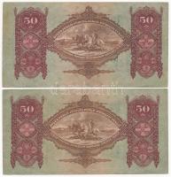 1932. 50P (2x) + 1936. 10P + 1941. 20P mind zöld színű, hamis nyilaskeresztes felülbélyegzéssel T:II...