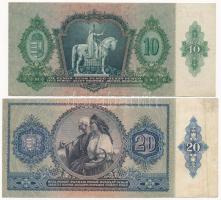 1932. 50P (2x) + 1936. 10P + 1941. 20P mind zöld színű, hamis nyilaskeresztes felülbélyegzéssel T:II...