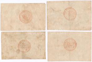 Olasz Államok / Velence / Moneta Patriottica 1848. 1L + 2L + 3L + 5L hátoldalon bélyegzéssel T:III 2...