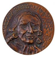 Nagy István János (1938-) DN "Wesley János 1703-1791" Br emlékplakett (99mm) T:2