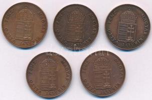 1848KB 1Kr Cu "1998-as jubileumi" utánveret (restrike) (5x) T:1-