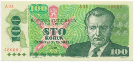 Csehszlovákia 1989. 100K T:I- Czechoslovakia 1989. 100 Korun C:AU