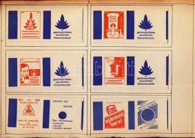 346 darabos magyar gyufacímke gyűjtemény szépen feldolgozva