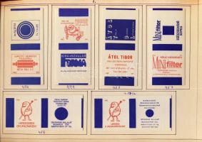 346 darabos magyar gyufacímke gyűjtemény szépen feldolgozva