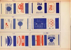 346 darabos magyar gyufacímke gyűjtemény szépen feldolgozva