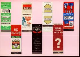 245 darabos USA gyufacímke gyűjtemény szépen feldolgozva