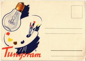 Tungsram lámpa reklámlapja / Hungarian lightbulb advertisement (EB)