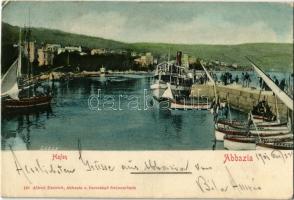 Abbazia, Opatija; kikötő hajókkal / Hafen / port with ships
