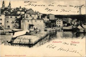 1902 Volosko, Volosca (Abbazia); kikötő / Hafenpartie / port (EK)
