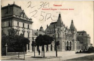 1910 Temesvár, Timisoara; Józsefvárosi pályaudvar / Josefstädter Bahnhof / Iosefin railway station (fa)