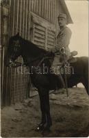 Osztrák-magyar katona lovon / WWI K.u.K. (Austro-Hungarian) military, soldier on horse. photo