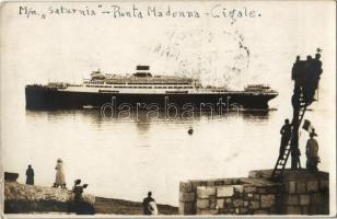 1927 M/n. Saturnia in Punta Madonna Cigale / Italian ocean liner. Dante Lussin photo