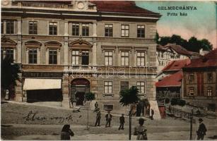 1916 Selmecbánya, Schemnitz, Banská Stiavnica; Fritz ház, M. k. Bányászati és erdészeti főiskola, Ernst Zsigmond üzlete. Grohmann kiadása / shop, College of Mining and Forestry