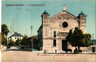 1927 Szilágysomlyó, Simleu Silvaniei; Izraelita templom, zsinagóga, román gimnázium / synagogue, Romanain grammar school (EK)