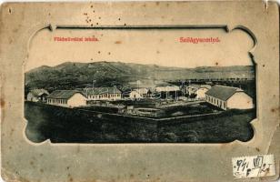 1911 Szilágysomlyó, Simleu Silvaniei; Földműves iskola. Heimlich K. kiadása / farmers school. Art Nouveau (szakadás / tear)