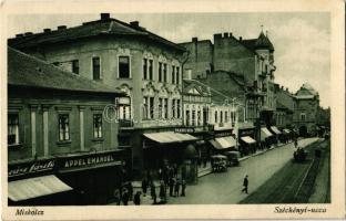 Miskolc, Széchenyi utca, Szász László, Appel Emanuel és Ferenczi B. üzlete, Pannonia szálloda és kávéház. Barasits János kiadása