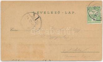 1910 Dobsina, Dobschau; Üdvözlet a dobsinai jégbarlangból! Nagyterem, Jobb és bal oldali korridor, v...