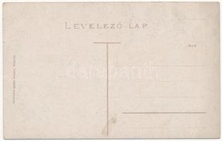 Sajószentpéter, Református templom, zsinagóga, Fő tér. Grünwald Ignác kiadása, Art Nouveau