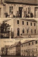 1930 Hegyeshalom, Nitsch Márton vegyeskereskedése, M. kir. postahivatal, vasúti tiszti lakások