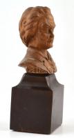 Ludwig van Beethoven zeneszerző lakkozott fa mellszobra, büsztje. / Wood bust of Beethowen 24 cm