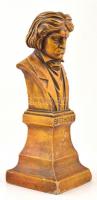 Ludwig van Beethoven zeneszerző mázas kerámia mellszobra, büsztje. kopásokkal / Bust of Beethowen 30...