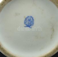 Herendi virág mintás porcelán váza. Kézzel festett, jelzett, hibátlan. 28 cm