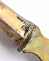 Ezüst nyelű süteményes kés és villa készlet. 6 személyes, díszdobozban