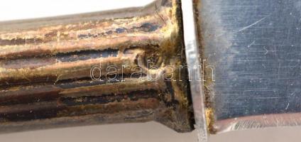 Ezüst nyelű süteményes kés és villa készlet. 6 személyes, egy tortalapáttal, díszdobozban