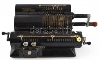 Original-Odhner svéd asztali számológép, kissé kopott, de jó műszaki állapotban / Calculator. 34x16 ...