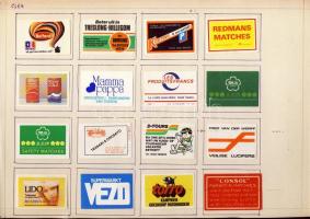 319 darabos magyar gyufacímke gyűjtemény